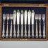 1929年 英国ヴィンテージ 純銀(925シルバー) ハンドル フィッシュカトラリー6x2&サーバセット CH Beatson 木箱入り